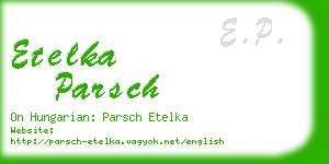 etelka parsch business card